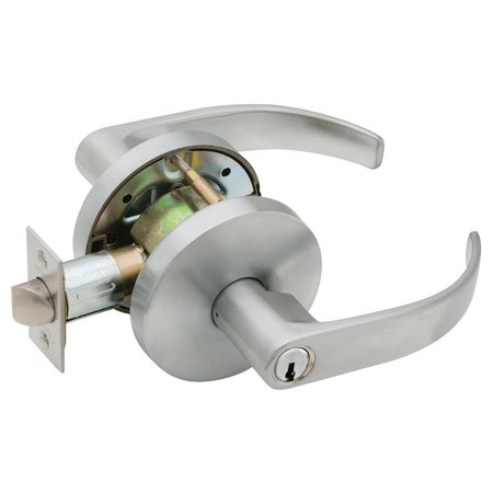 FALCON Grade 2 Entry Cylindrical Lock, Key in Lever Cylinder, Quantum Lever, Standard Rose, Satin Chrome W501CP6D Q 626
